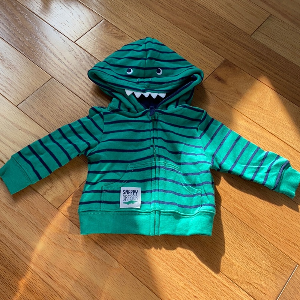Carter's Newborn hoodie green and navy blue